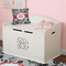 Black Lace Wall Monogram on Toy Chest