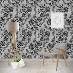 Black Lace Wallpaper & Surface Covering (Peel & Stick - Repositionable)
