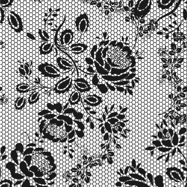 Custom Black Lace Wallpaper & Surface Covering (Peel & Stick 24"x 24" Sample)
