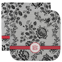 Black Lace Facecloth / Wash Cloth (Personalized)