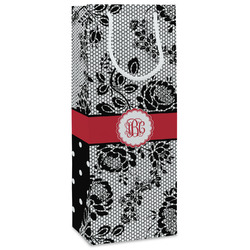 Black Lace Wine Gift Bags (Personalized)