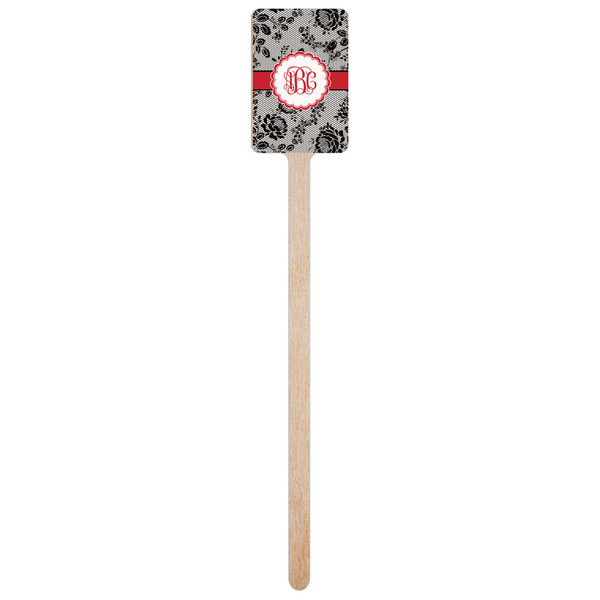 Black Lace Wooden 6.25" Stir Stick - Rectangular - Single Stick