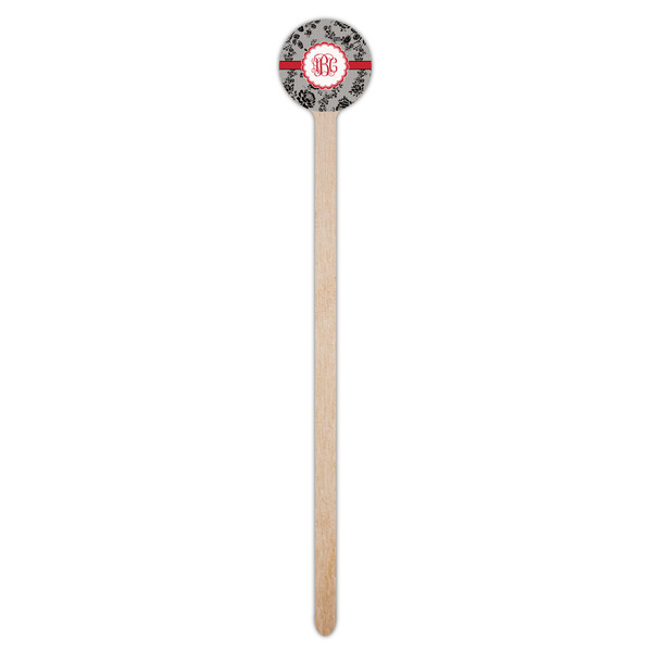Black Lace Wooden 7.5" Stir Stick - Round - Single Stick