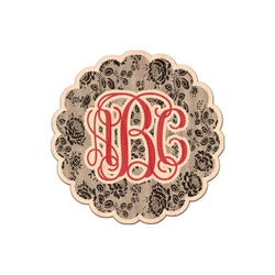 Black Lace Genuine Maple or Cherry Wood Sticker (Personalized)