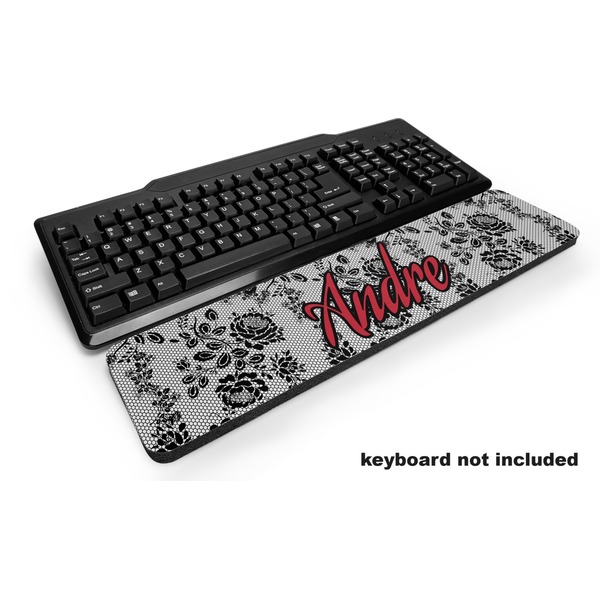 Custom Black Lace Keyboard Wrist Rest (Personalized)