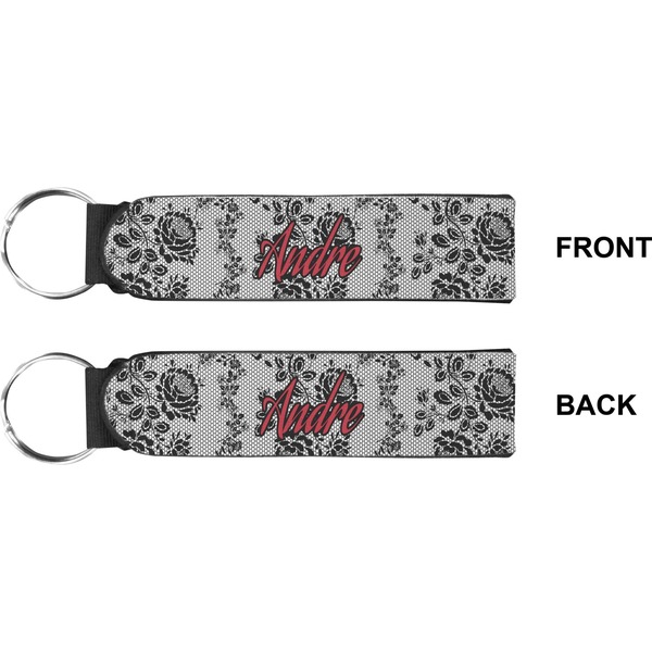 Black Lace Wristlet (Front + Back)