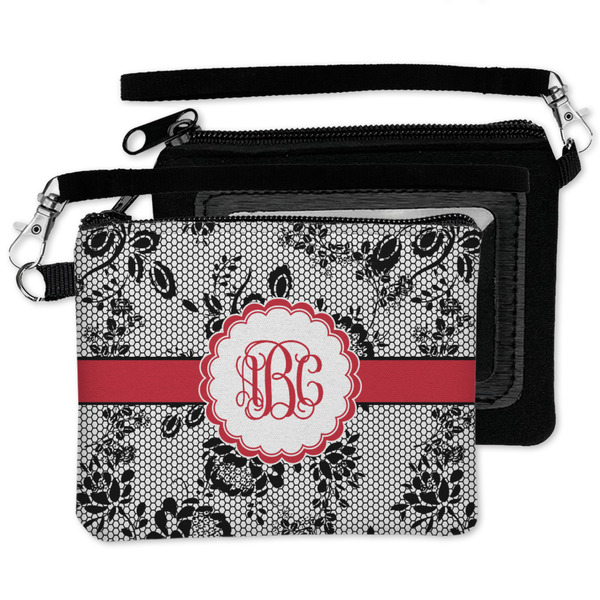 Black Lace Wristlet ID Cases - MAIN