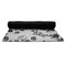 Black Lace Yoga Mat Rolled up Black Rubber Backing