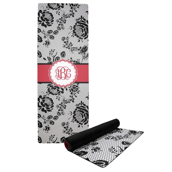 Custom Black Lace Yoga Mat (Personalized)