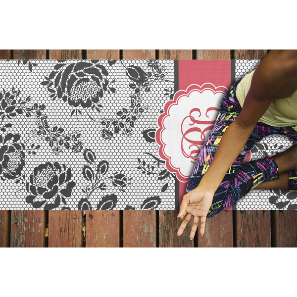 Black Lace Yoga Mats - LIFESTYLE