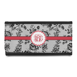 Black Lace Leatherette Ladies Wallet (Personalized)