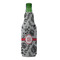 Black Lace Zipper Bottle Cooler - FRONT (bottle)