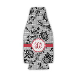 Black Lace Zipper Bottle Cooler (Personalized)