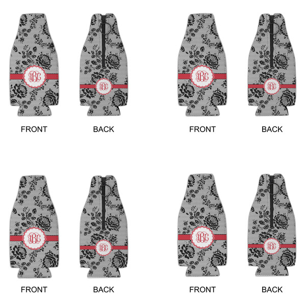 Black Lace Zipper Bottle Cooler - Set of 4 - APPROVAL