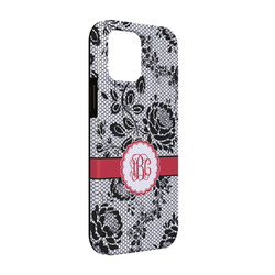 Black Lace iPhone Case - Rubber Lined - iPhone 13 Pro (Personalized)