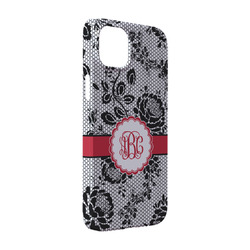 Black Lace iPhone Case - Plastic - iPhone 14 (Personalized)
