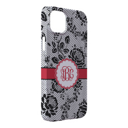 Black Lace iPhone Case - Plastic - iPhone 14 Plus (Personalized)