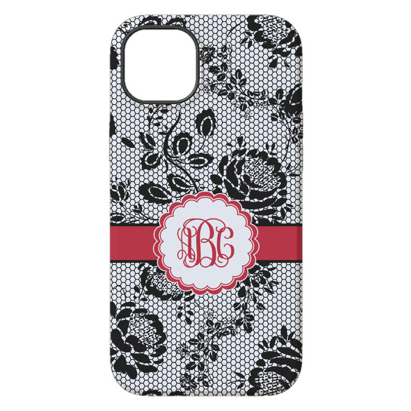 Black Lace iPhone 14 Plus Tough Case - Back