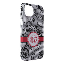 Black Lace iPhone Case - Plastic - iPhone 14 Pro Max (Personalized)