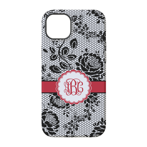 Black Lace iPhone 14 Tough Case - Back