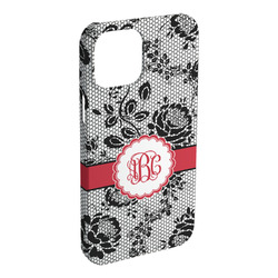 Black Lace iPhone Case - Plastic - iPhone 15 Plus (Personalized)