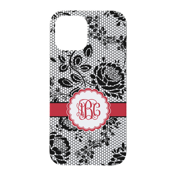 Black Lace iPhone 15 Pro Case - Back