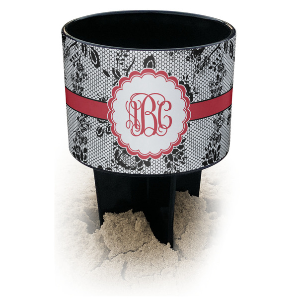 Custom Black Lace Black Beach Spiker Drink Holder (Personalized)