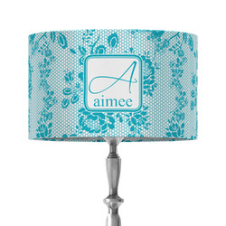 Lace 12" Drum Lamp Shade - Fabric (Personalized)