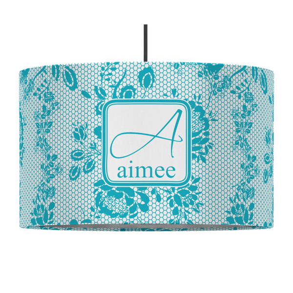 Lace 12" Drum Lampshade - PENDANT (Fabric)