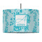 Lace 12" Drum Pendant Lamp - Fabric (Personalized)
