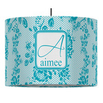 Lace 16" Drum Pendant Lamp - Fabric (Personalized)