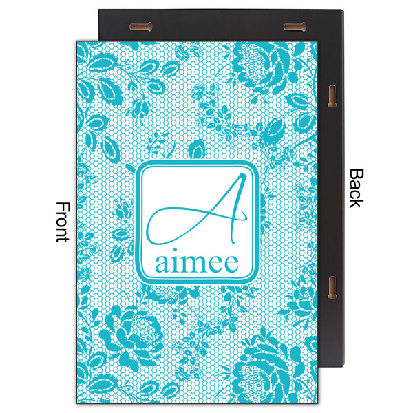 Lace 20x30 Wood Print - Front & Back View