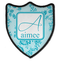 Lace Iron On Shield Patch B w/ Name and Initial