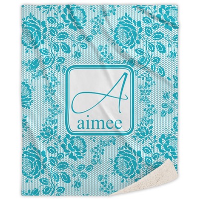 Lace Sherpa Throw Blanket - 50"x60" (Personalized)