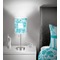Lace 7 inch drum lamp shade - in room