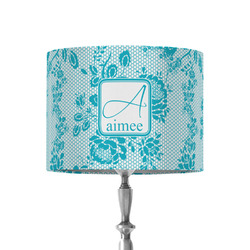 Lace 8" Drum Lamp Shade - Fabric (Personalized)