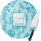Lace Round Glass Cutting Board - Small (Personalized)