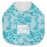 Lace Jersey Knit Baby Bib w/ Name and Initial