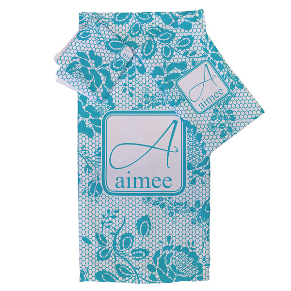 Custom Lace Bath Towel Set - 3 Pcs (Personalized)