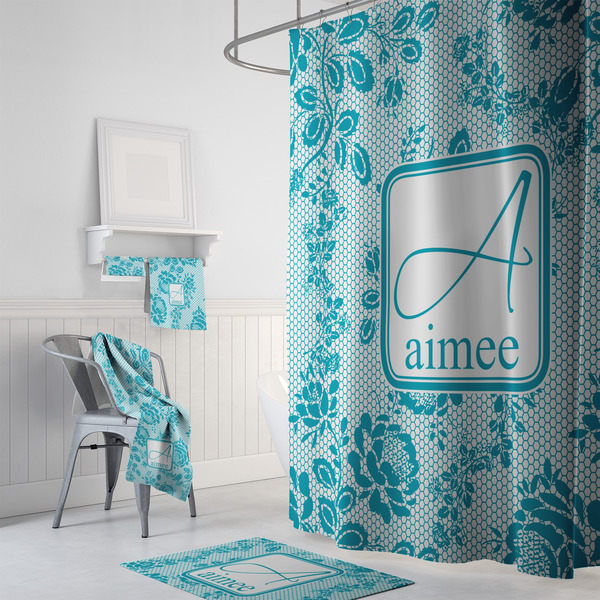 Lace Bath Towel Sets - 3-piece - In Context