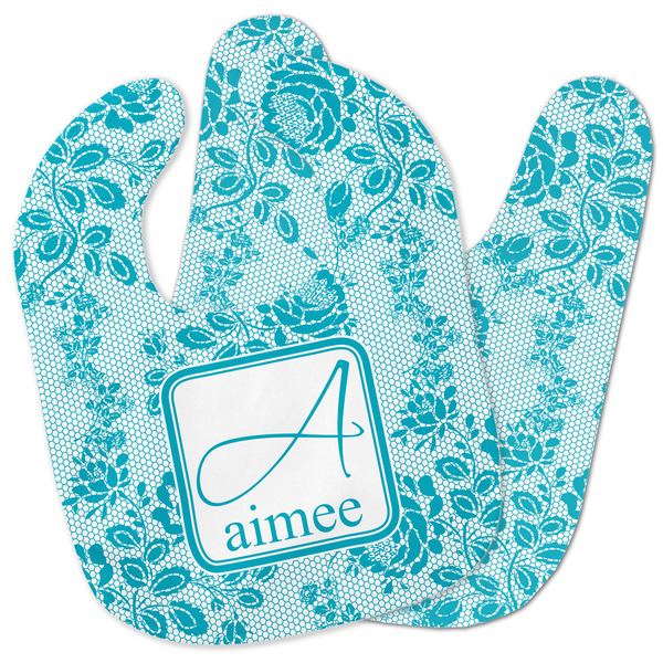 Custom Lace Baby Bib w/ Name and Initial