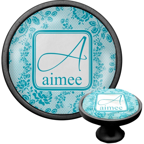 Custom Lace Cabinet Knob (Black) (Personalized)