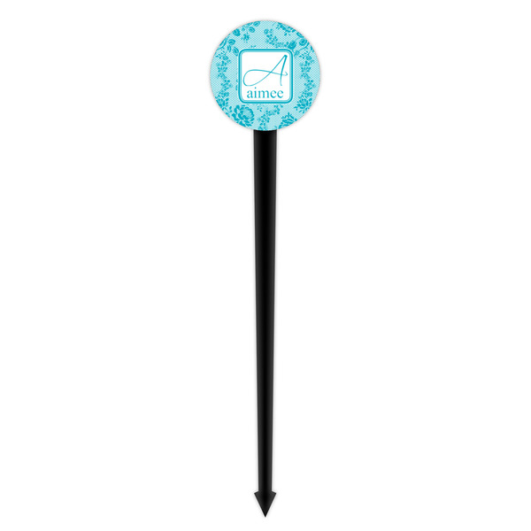 Lace Black Plastic 4" Food Pick - Round - Single Pick