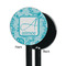Lace Black Plastic 5.5" Stir Stick - Single Sided - Round - Front & Back