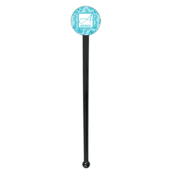 Lace Black Plastic 7" Stir Stick - Round - Single Stick