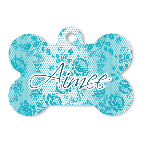 Custom Lace Bone Shaped Dog ID Tag (Personalized)