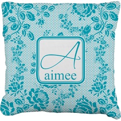 Lace Faux-Linen Throw Pillow 16" (Personalized)