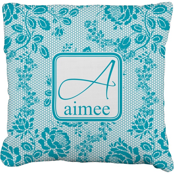 Custom Lace Faux-Linen Throw Pillow 16" (Personalized)
