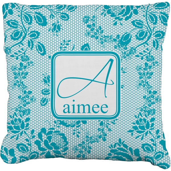 Custom Lace Faux-Linen Throw Pillow 18" (Personalized)