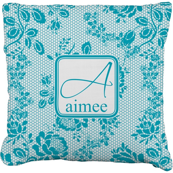 Custom Lace Faux-Linen Throw Pillow 20" (Personalized)